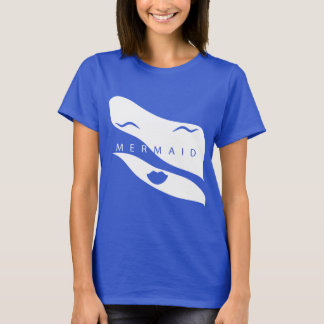 Camiseta T-shirt com dois tons e a palavra sereia