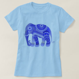 CAMISETA T SHIRT COM ELEFANTE AZUL LEGAL