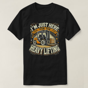 Camiseta T-Shirt Com Elevador Pesado - Gráfico De Trabalho 