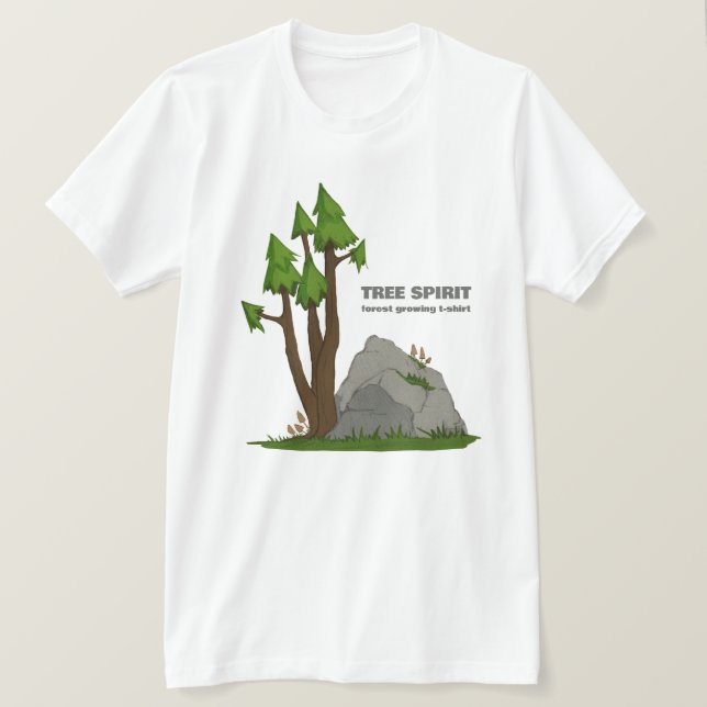 Camiseta T-Shirt com espírito de árvore (Frente do Design)