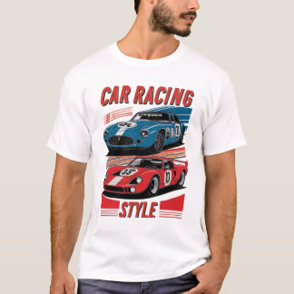 Camiseta T-Shirt com estilo de corrida de carros vintage -