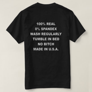 Camiseta T-Shirt com Etiqueta de Cuidados dos Mens