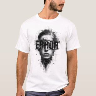 Camiseta T-Shirt com face "ERRO"   Cyberpunk Digita