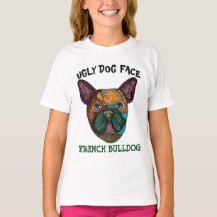 Camiseta T-Shirt com face feia única do Bulldog francês