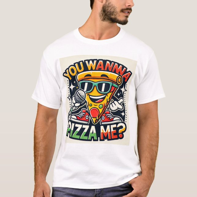 Camiseta T-Shirt com fatia de pizza (Frente)