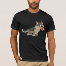 T-shirt com fome do lobo dos desenhos animados