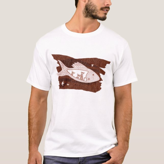 Camiseta T-Shirt com furões espaciais (Frente)