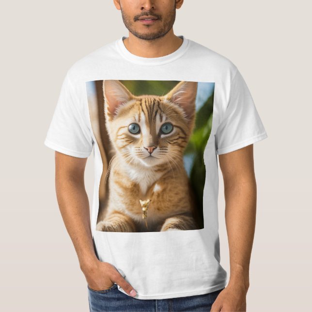 Camiseta t shirt com gatinho (Frente)