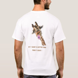 Camiseta T-Shirt com girafa engraçada