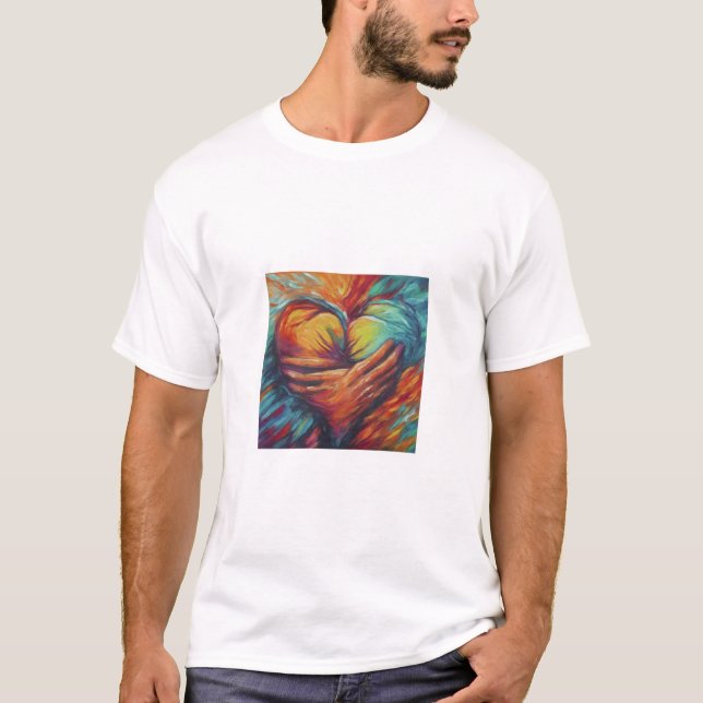 Camiseta T-shirt com "Hearty Hugs" (Frente)