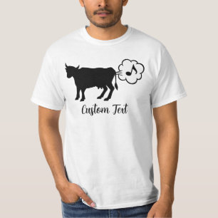 Camiseta T-Shirt Com Ícone De Metano De Vaca