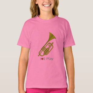 Camiseta T-shirt com ilustração de uma trombeta