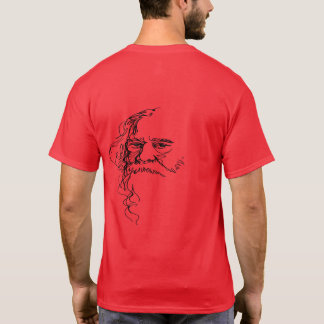 Camiseta T-shirt com Impressão de Rosto Abstrato nas Costas