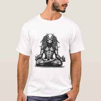 Camiseta T-shirt com impressão Predator sentado no depósito