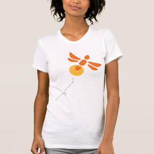 Camiseta T-shirt com inseto Firefly em laranja 