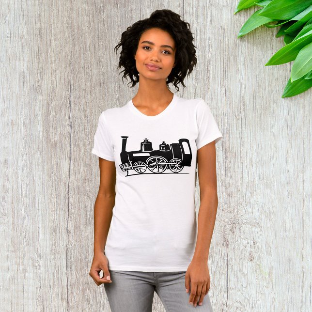 Camiseta T-Shirt com Locomotiva a Vapor (Criador carregado)