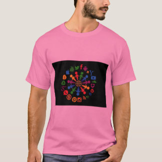 Camiseta t-shirt com logotipo das redes sociais