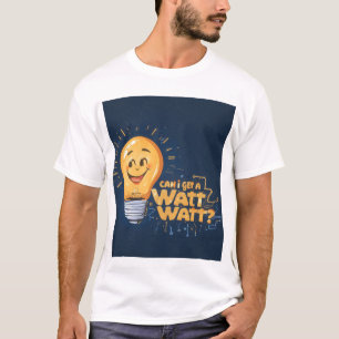 Camiseta T-Shirt Com Luz De Watt Engraçado
