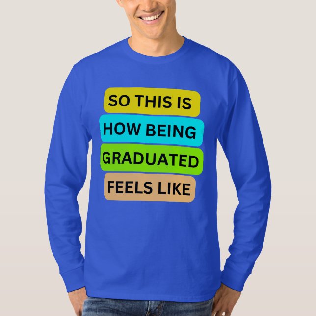 Camiseta T-Shirt com manga azul real profunda SO_NOT_IS_HO (Frente)