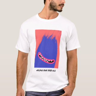 Camiseta T-Shirt com monstro vermelho picante