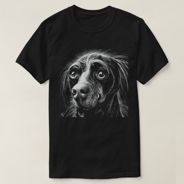 Camiseta T-Shirt com Mutação de Olhos Tristes (Frente do Design)