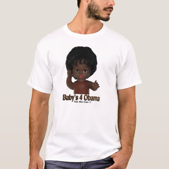 Camiseta T-shirt com o Obama do bebê 4 sim NÓS podemos (Frente)
