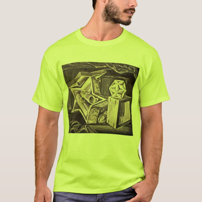 Camiseta T-Shirt com Pintura Geométrica (Frente)