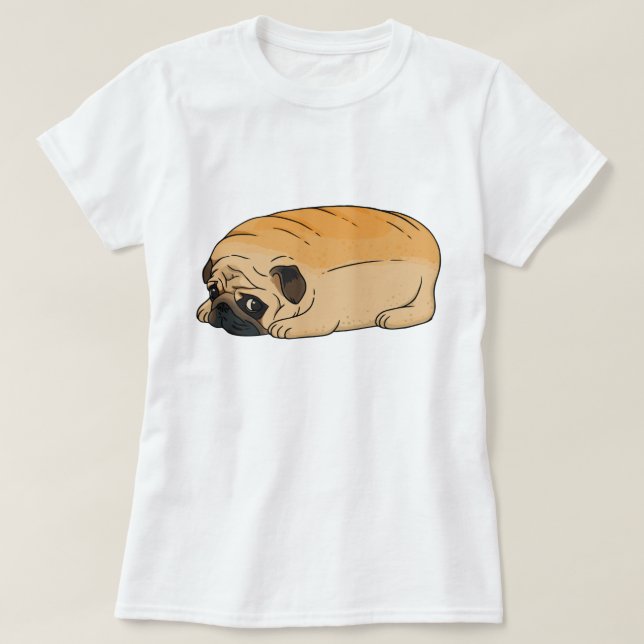 Camiseta T-Shirt com Pug Cute (Frente do Design)
