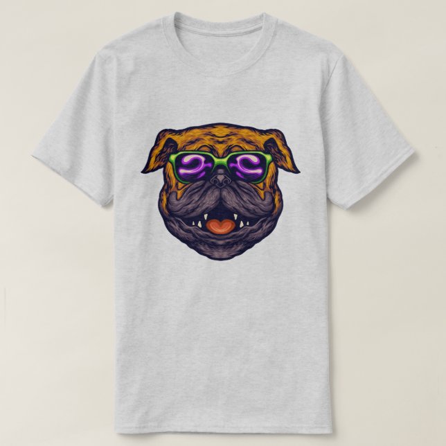 Camiseta T-Shirt com Pug Cute (Frente do Design)
