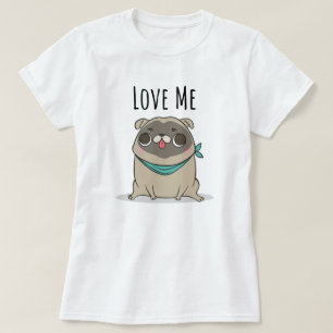 Camiseta T-Shirt com Pug Cute