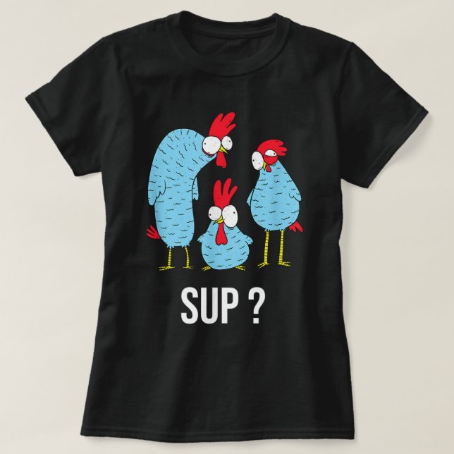 Camiseta T-Shirt com pulsação de frango (Frente do Design)