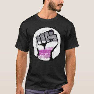 Camiseta T-Shirt com Punho de Orgulho Assexual