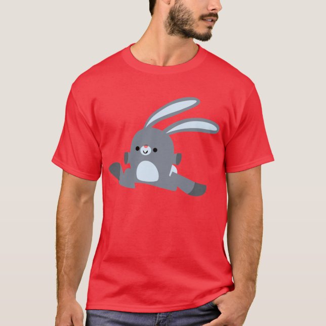 Camiseta T-Shirt com Rabbit de Cartoon Corante Bonito (Frente)