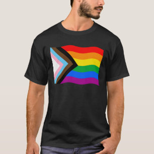 Camiseta T-Shirt com Sinalizador de orgulho de progresso on