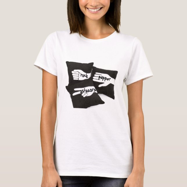 Camiseta T-Shirt com tesoura de papel (Frente)