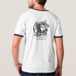 Camiseta T-shirt com uma imagem C&P letterpress no verso