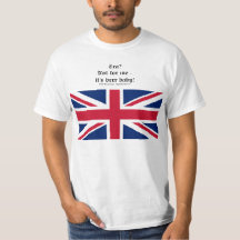 T-Shirt com Union Jack (UK) Tea? Não para mim....