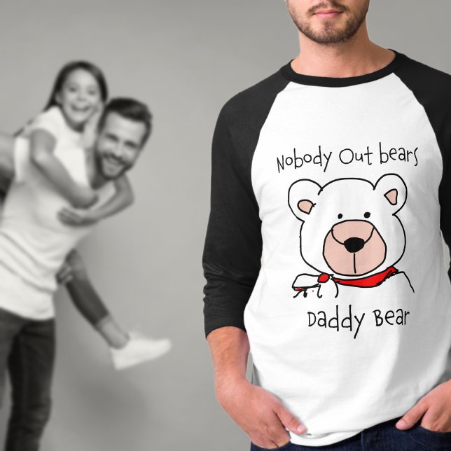 Camiseta T-Shirt com Urso Pai Bonito (Criador carregado)