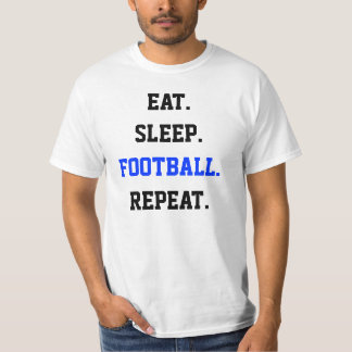 Camiseta T-Shirt com Valor Repetitivo De Futebol De Sono
