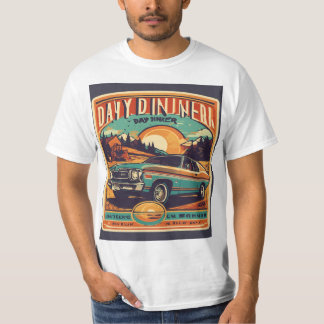 Camiseta T-Shirt com Viagem Retrotraços: Elegância da Vinta