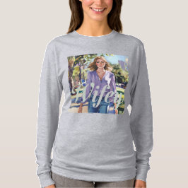 Camiseta T-Shirt com Wifey de Watercolor