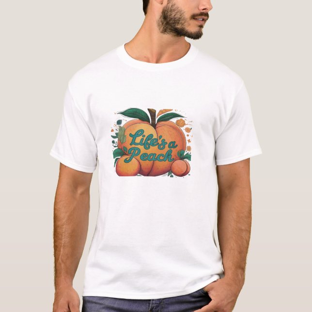 Camiseta T-Shirt Comida Engraçado- Doce e Simples: A vida é (Frente)