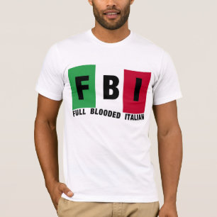 Camiseta T-shirt completos do ITALIANO do FBI Blooded
