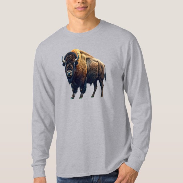 Camiseta T-Shirt Comprido de Buffalo Americano (Frente)