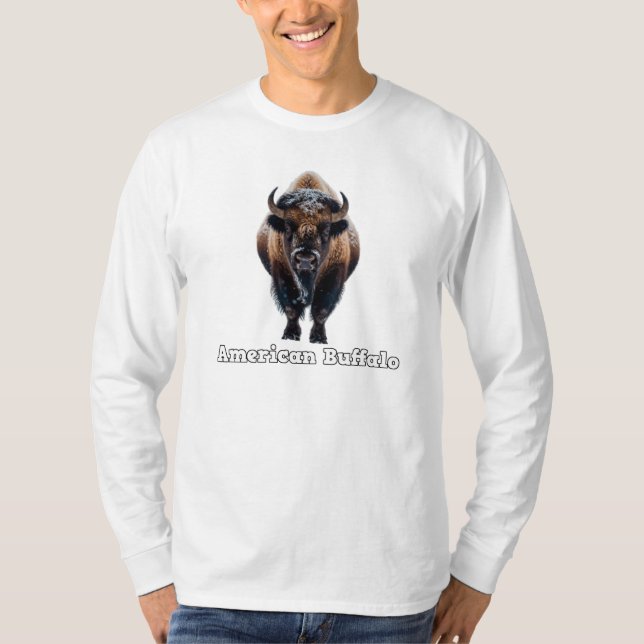 Camiseta T-Shirt Comprido de Buffalo Americano (Frente)