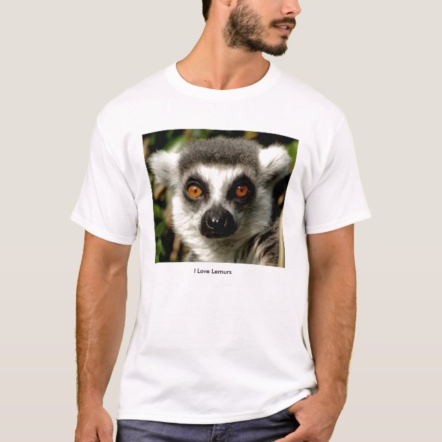 Camiseta T-shirt confuso do Lemur (Frente)