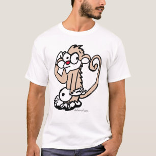 Camiseta T-shirt confuso do macaco