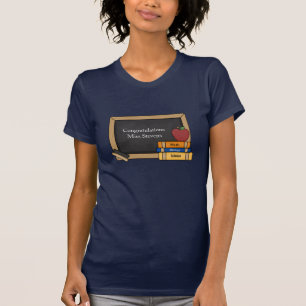 Camiseta T-shirt congratulatório do quadro-negro do