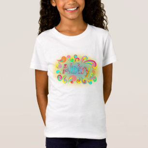 Camiseta T-shirt conhecido de Abby quadro em redemoinhos do