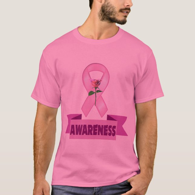 Camiseta T-shirt - consciência do cancro da mama (Frente)
